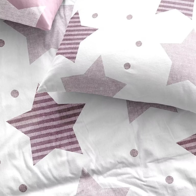 Traumschlaf Biber Bettwäsche Sterne lila