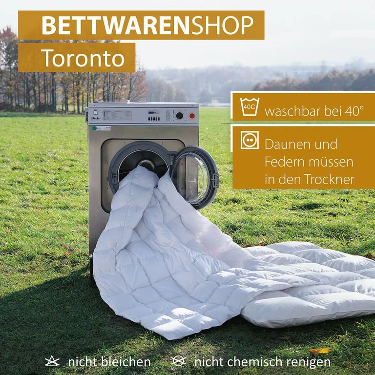 BettwarenShop Daunendecke Toronto extra leicht, Füllung: 90% Daunen 10% Federn