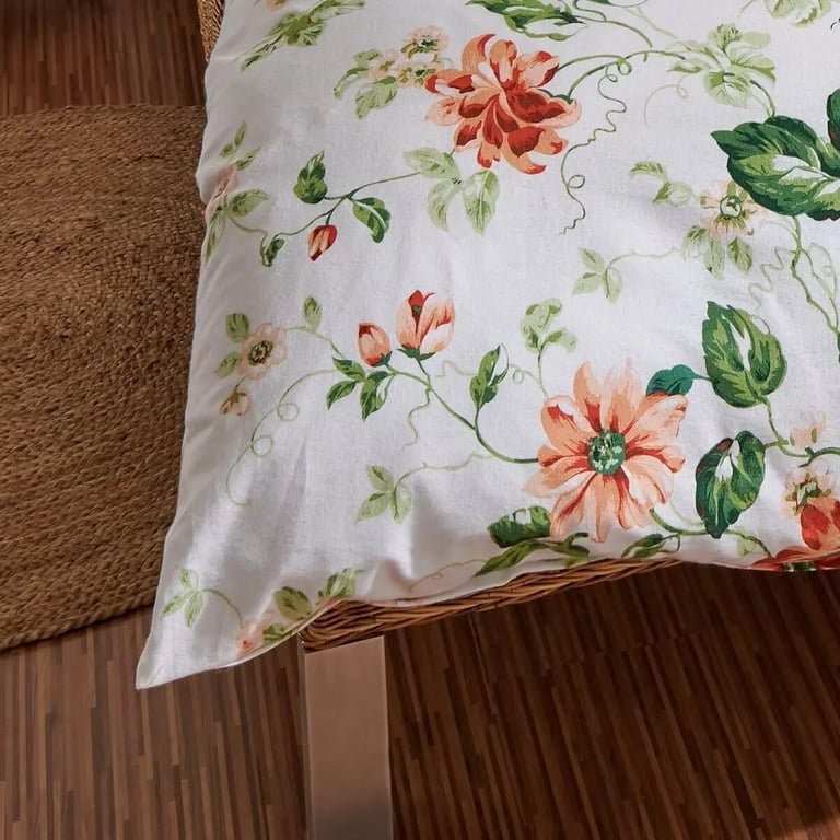 Traumschlaf Feinflanell Bettwäsche Blumen grün