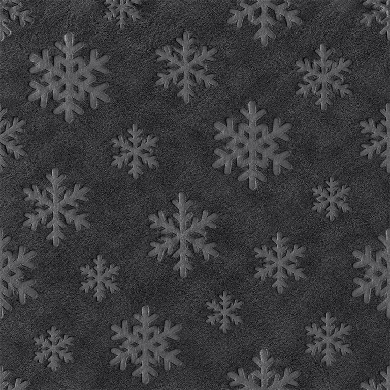 Teddy-Fleece-Kuscheldecke-Schneeflocken