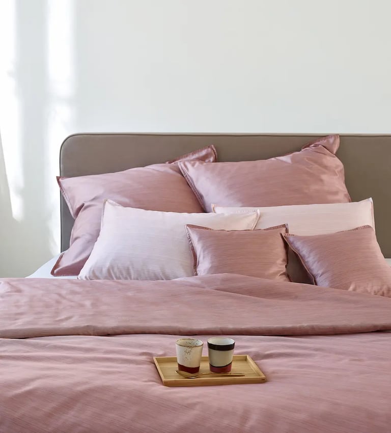 Roséfarbene Unibettwäsche